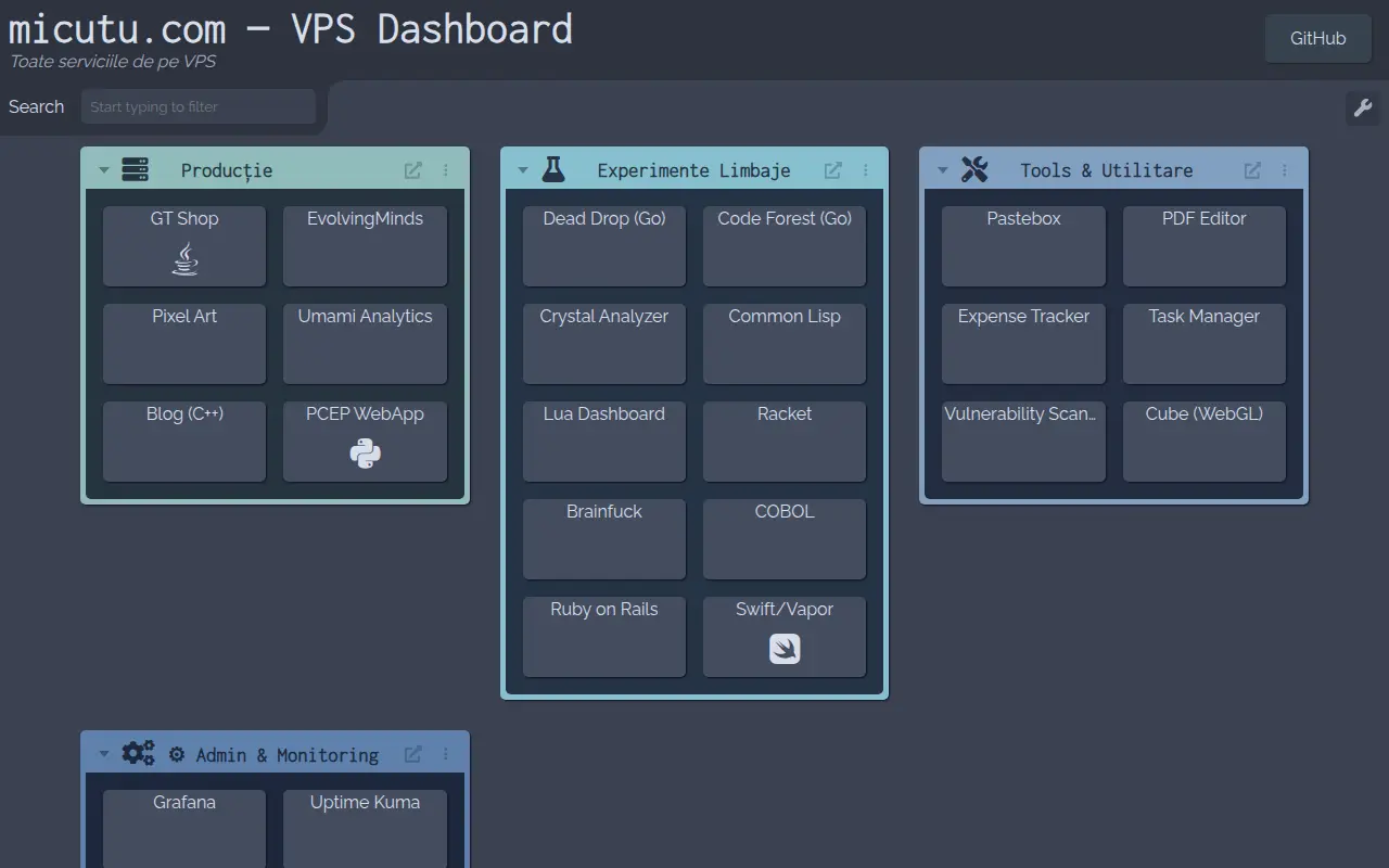 Screenshot of Dash