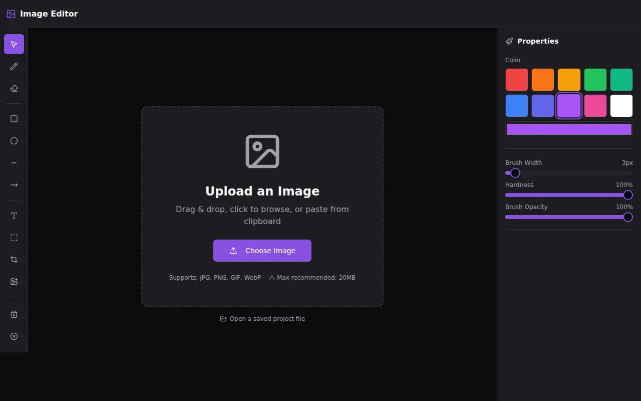 Screenshot of Image Editor