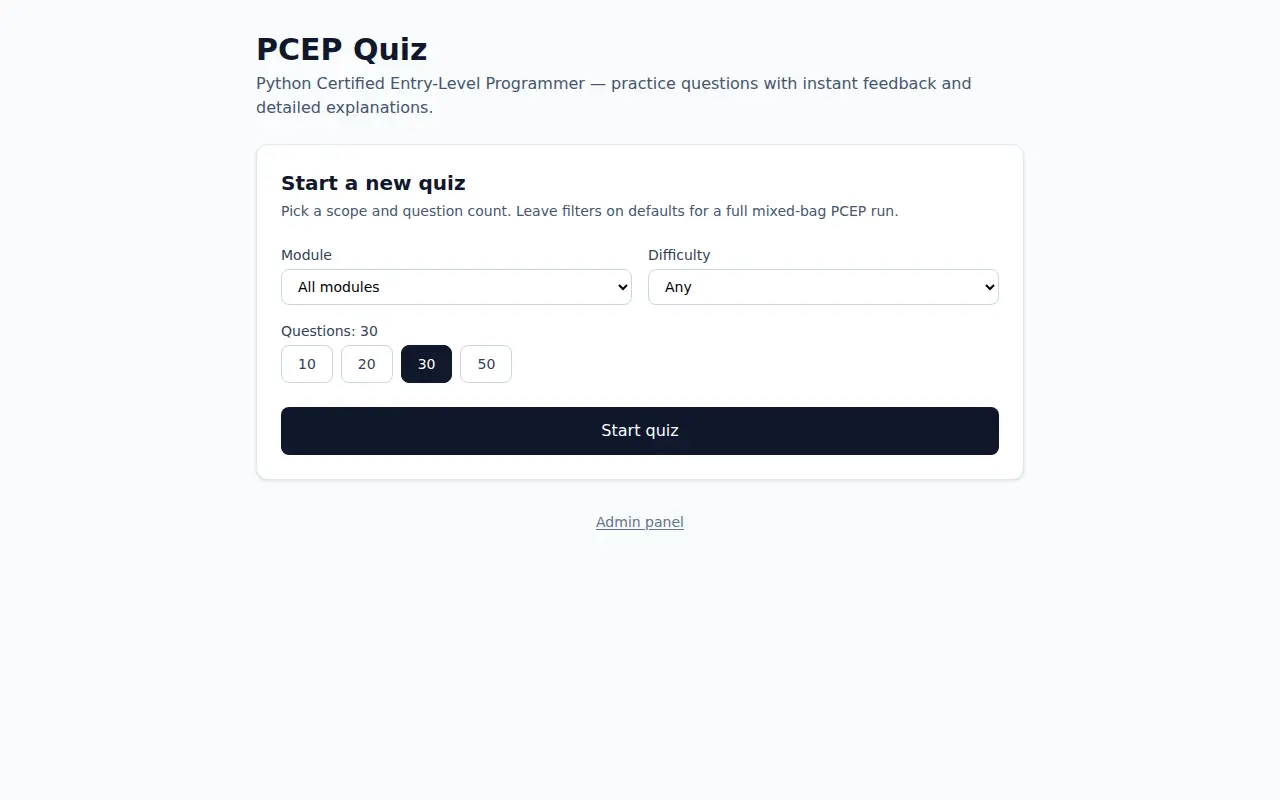 Screenshot of Pcep