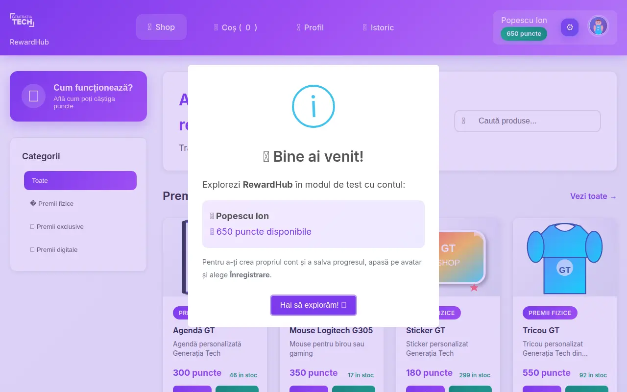 Screenshot of Shop