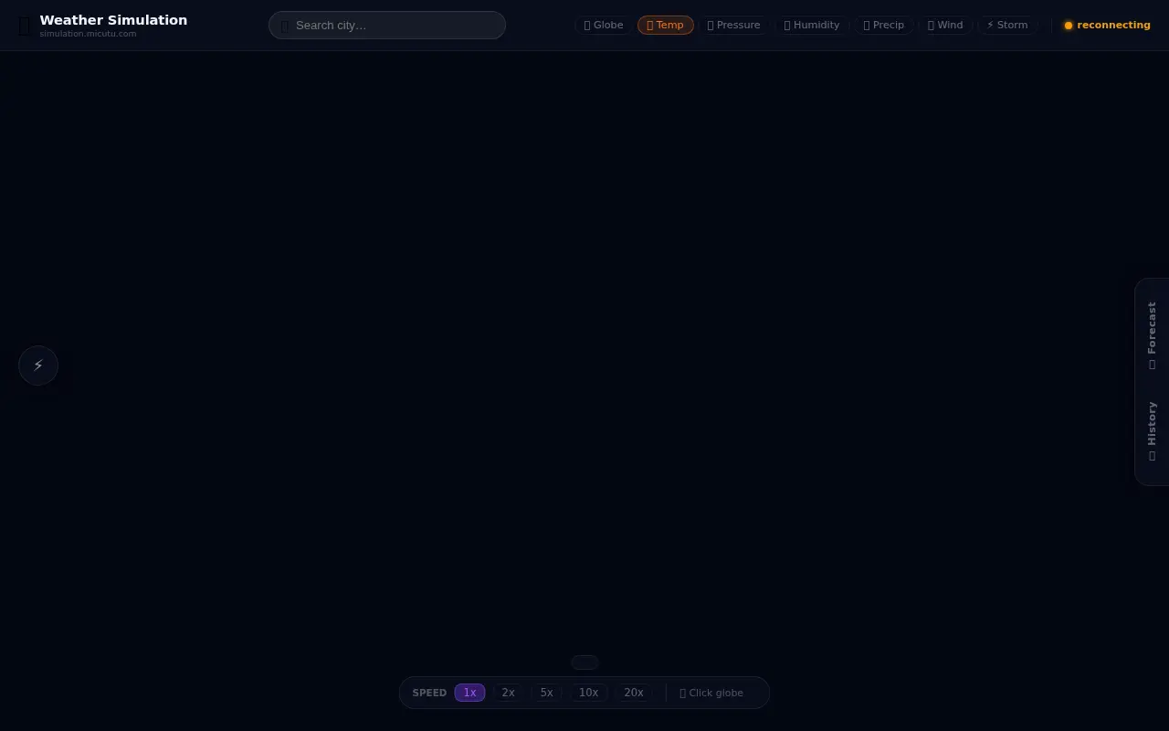 Screenshot of Simulation