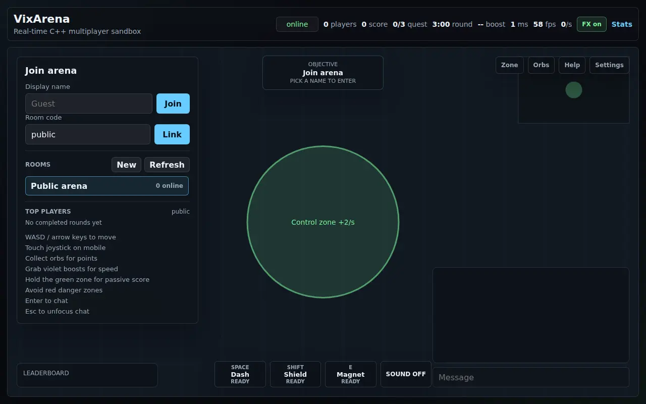 Screenshot of Vix